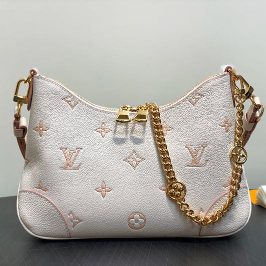 LV Boulogne Cream Grained Calfskin