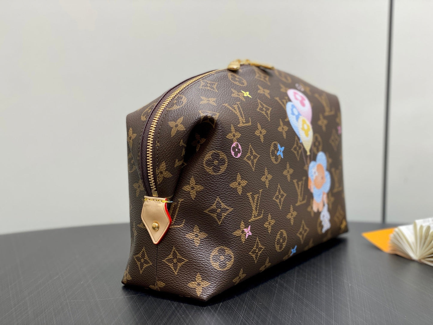 LV Cosmetic Pouch GM 27cm Monogram Coated Canvas