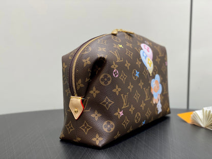 LV Cosmetic Pouch GM 27cm Monogram Coated Canvas