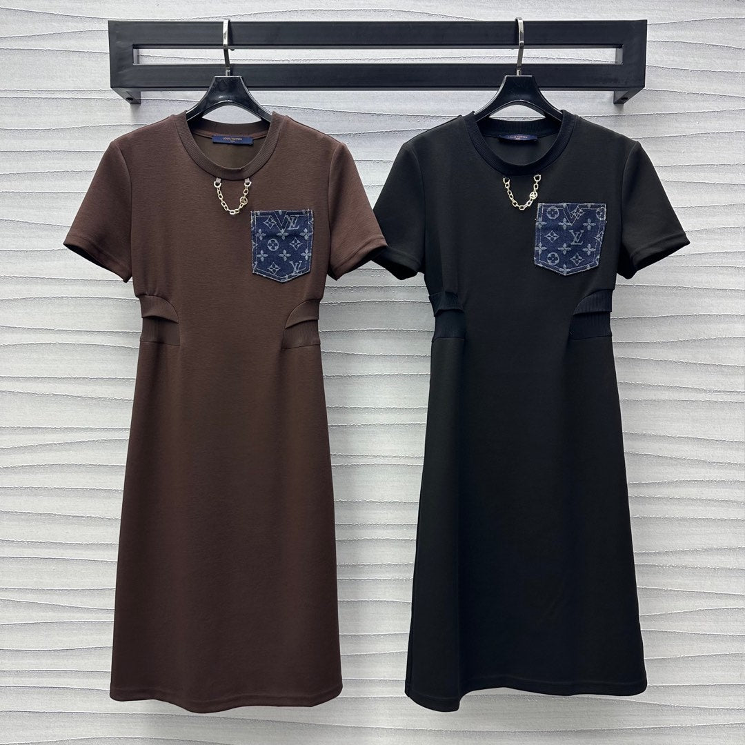 LV Chocolate Cotton Dress