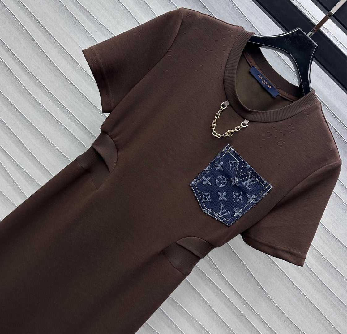 LV Chocolate Cotton Dress