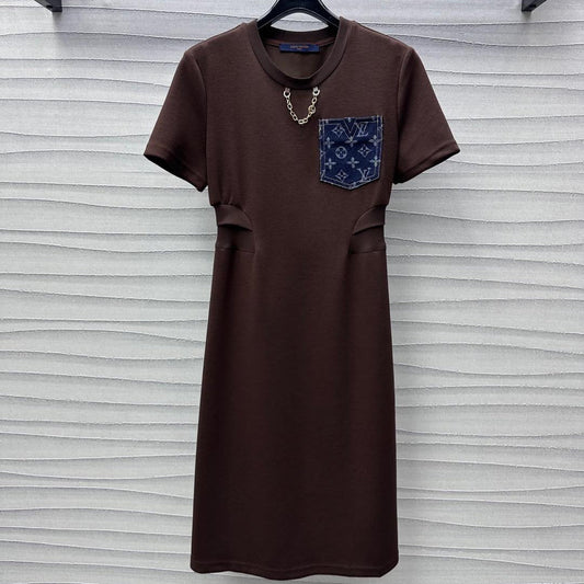 LV Chocolate Cotton Dress