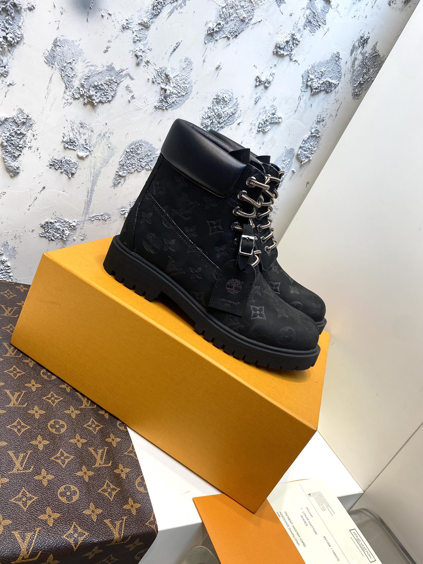 LV x Timberland 6-In Ankle Boot 35mm Black Monogram Suede