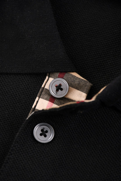 Burberry 25 Polo T- Shirt Black Cotton 232686