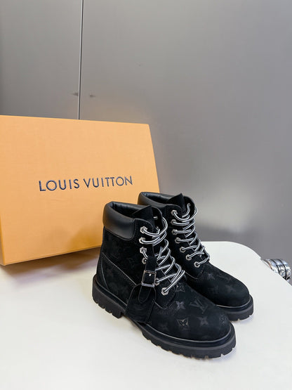 LV x Timberland 6-In Ankle Boot Black Monogram Suede