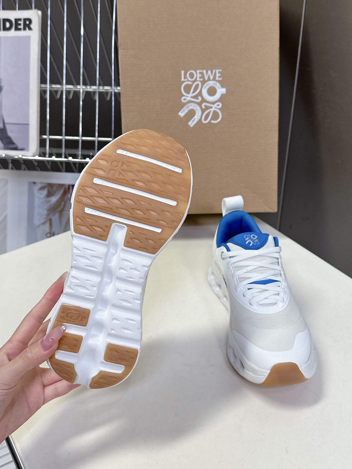 Loewe x On Cioudtilt White Blue Sneaker Mesh Rubber
