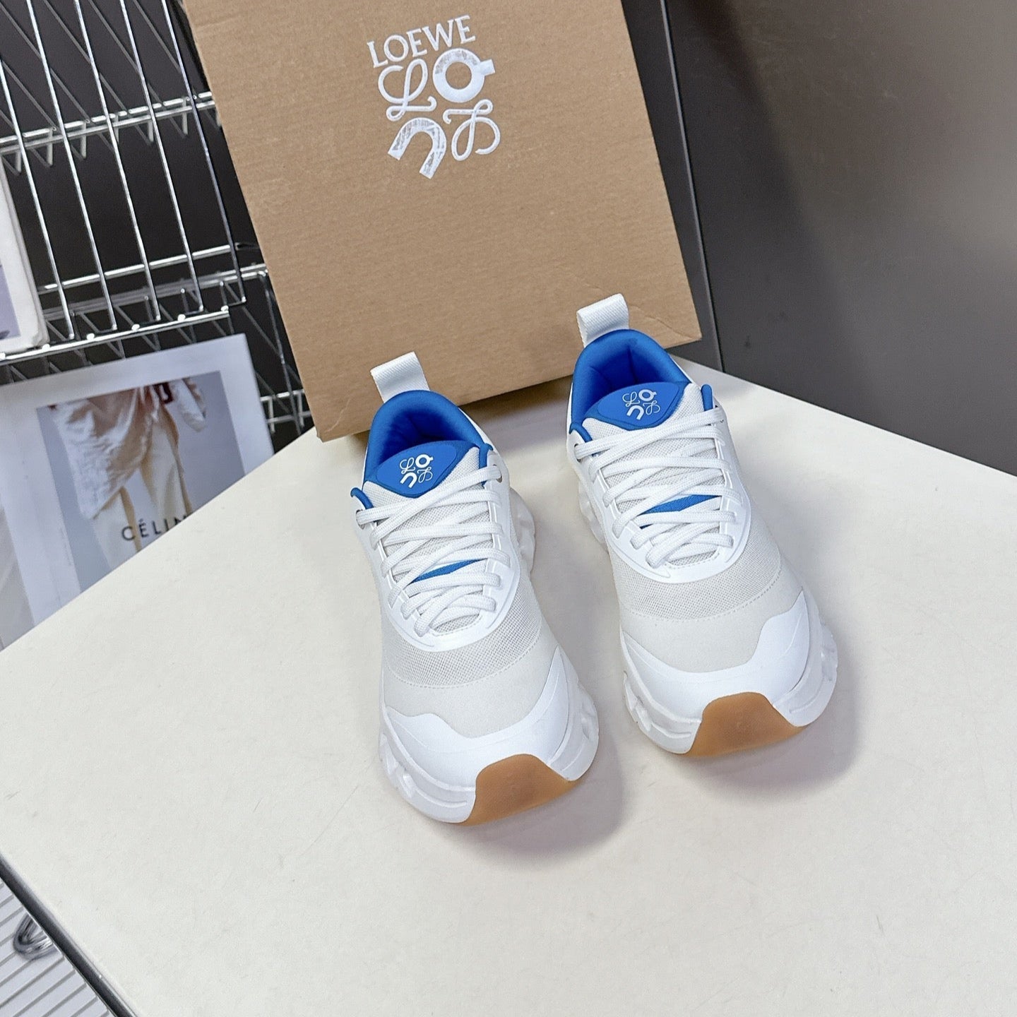 Loewe x On Cioudtilt White Blue Sneaker Mesh Rubber