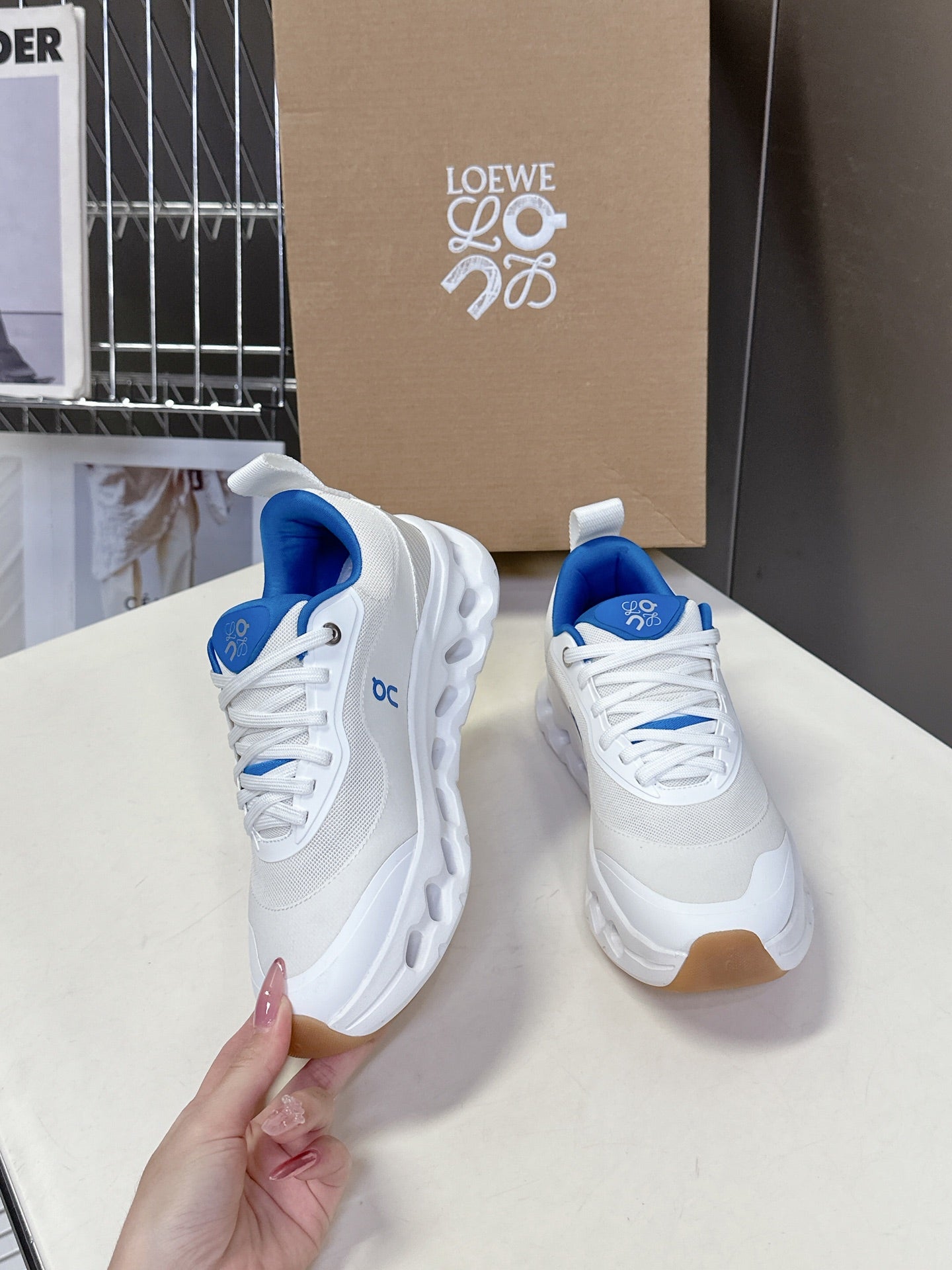 Loewe x On Cioudtilt White Blue Sneaker Mesh Rubber