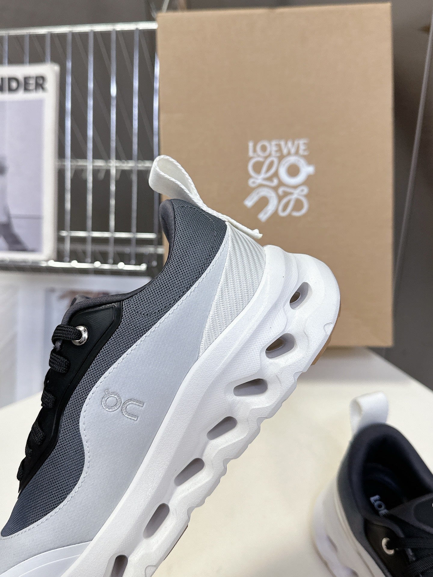 Loewe x On Cioudtilt Black Grey Sneaker Mesh Rubber