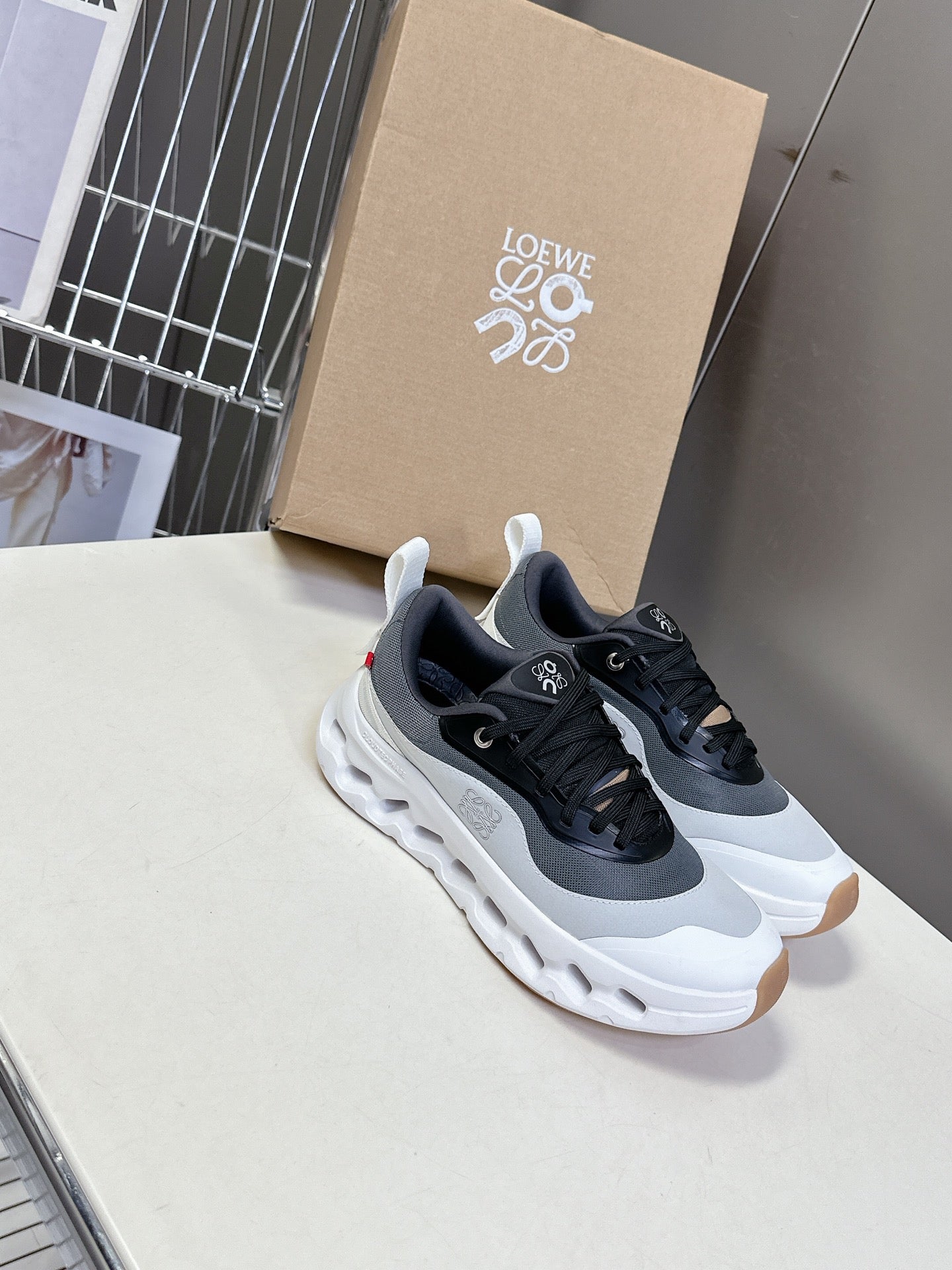 Loewe x On Cioudtilt Black Grey Sneaker Mesh Rubber