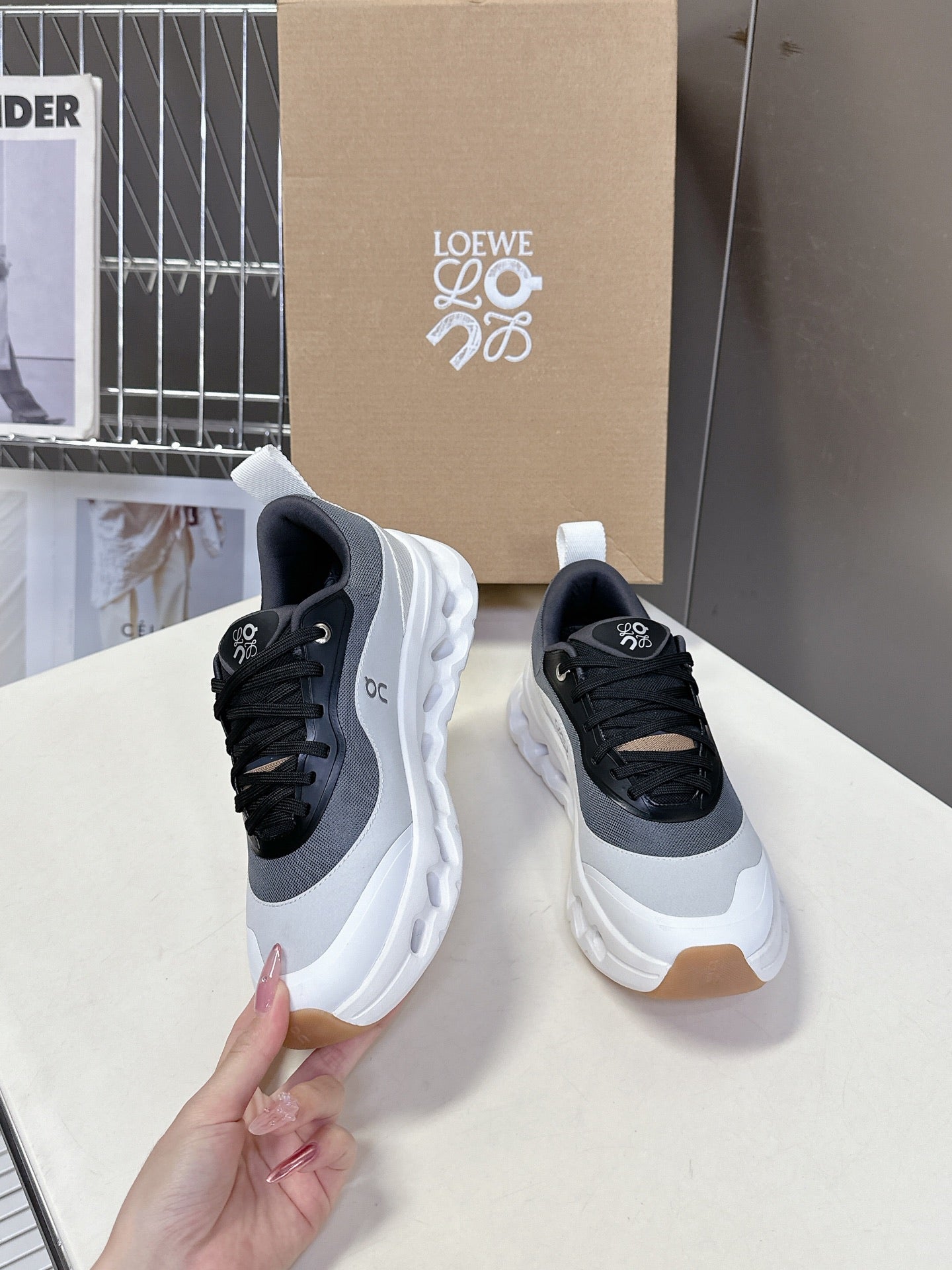 Loewe x On Cioudtilt Black Grey Sneaker Mesh Rubber