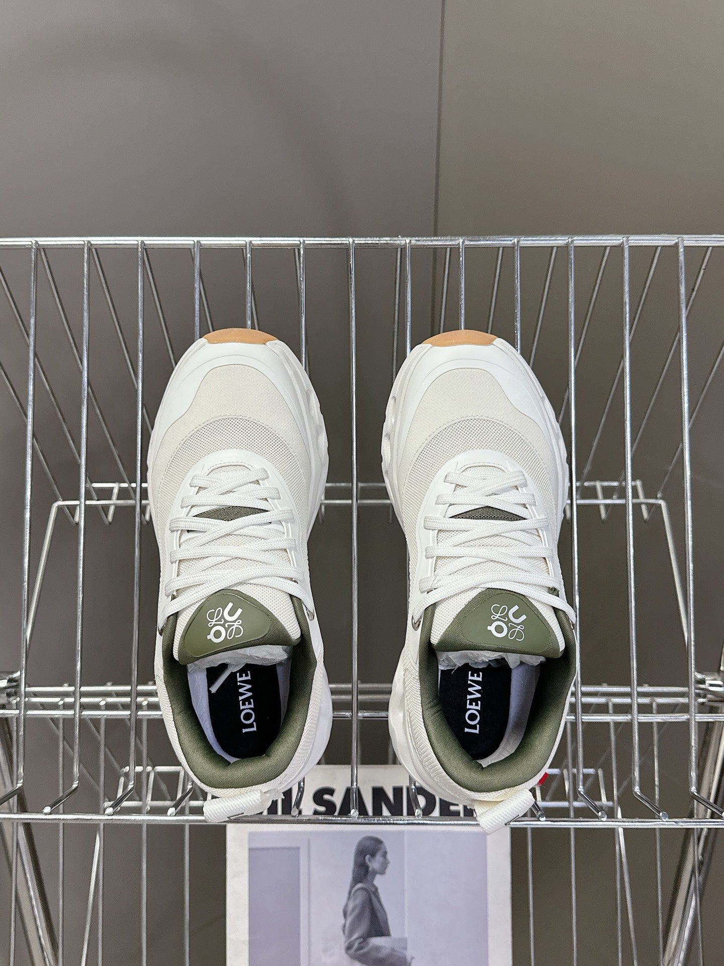 Loewe x On Cioudtilt White Green Sneaker Mesh Rubber