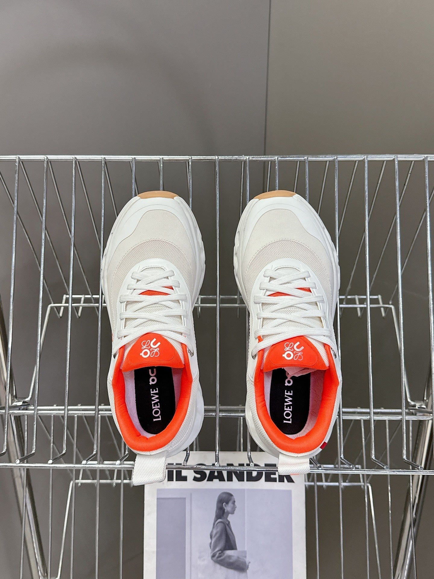 Loewe x On Cioudtilt White Orange Sneaker Mesh Rubber