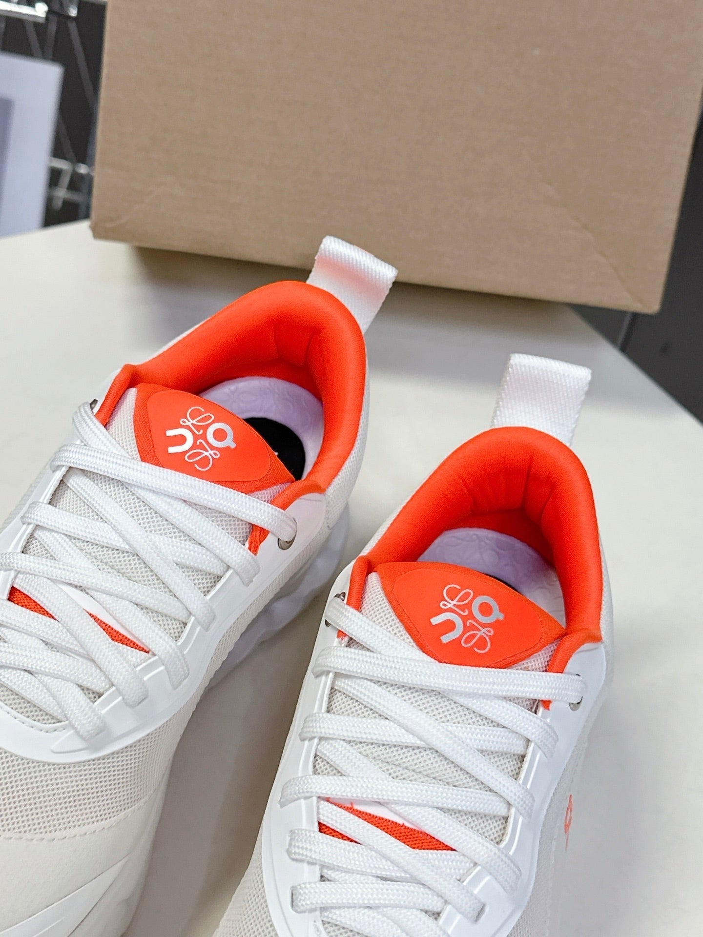 Loewe x On Cioudtilt White Orange Sneaker Mesh Rubber