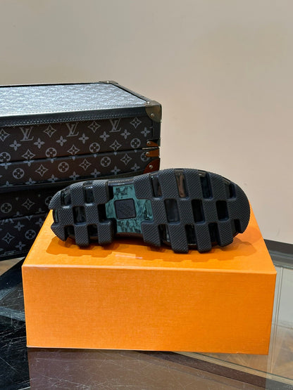 LV CHECKER MARY JANE BLACK CALFSKIN