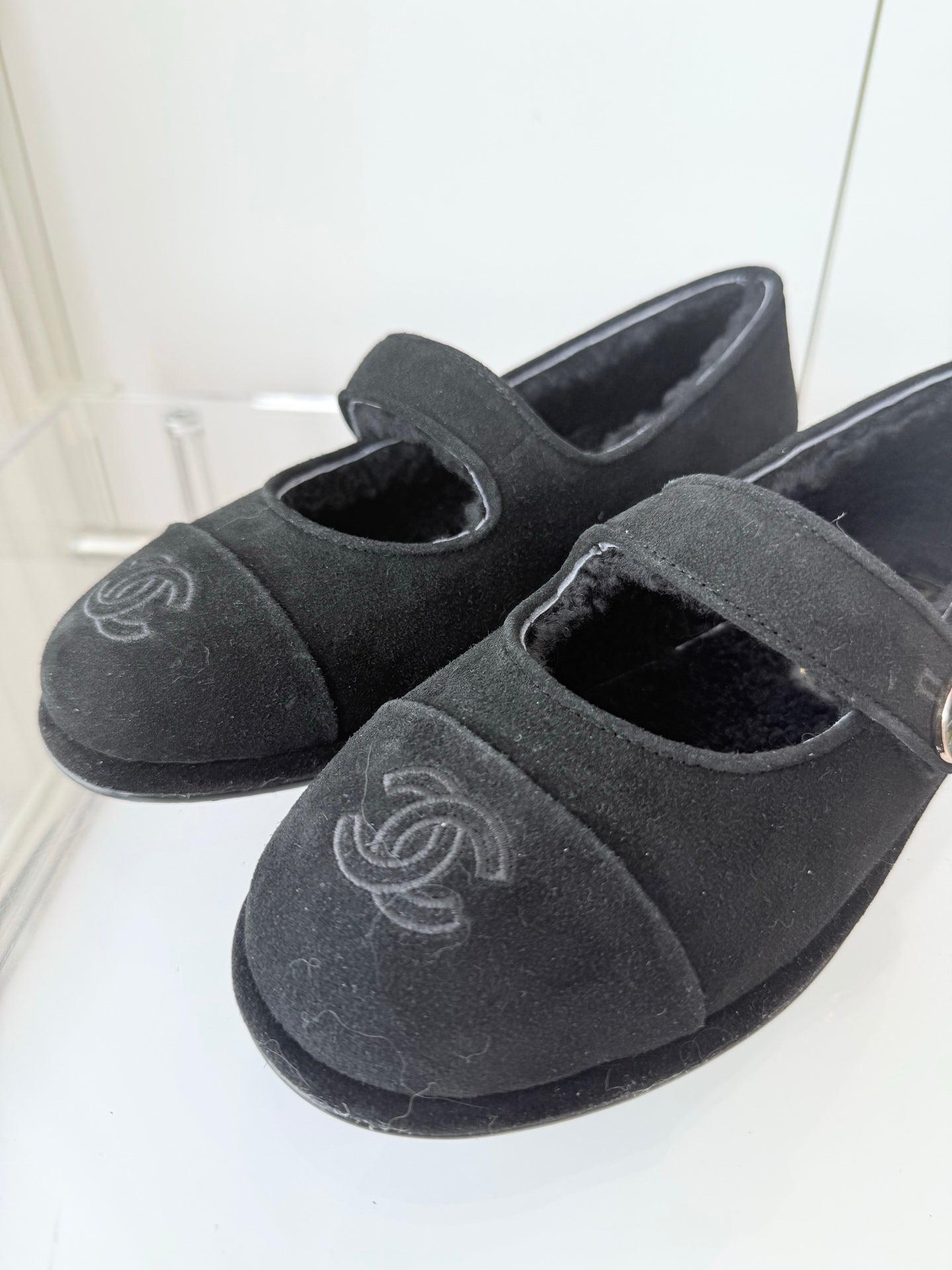 CC 25 Ballet Flats Black Suede 411483