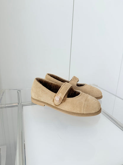 CC 25 Ballet Flats Beige Suede 411484