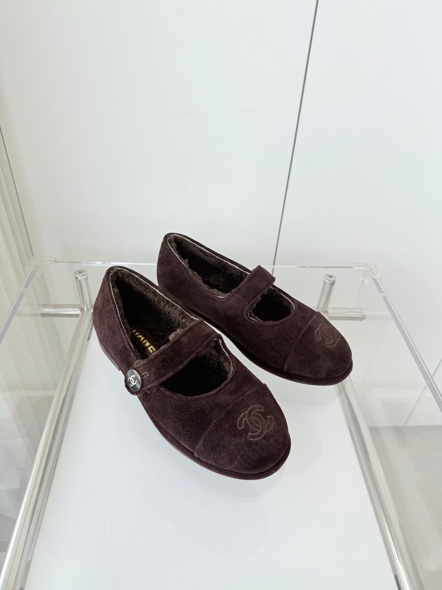 CC 25 Ballet Flats Dark Brown Suede 411486