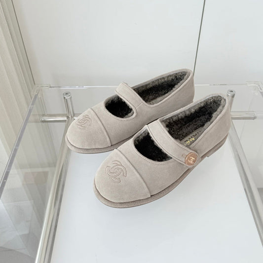 CC 25 Ballet Flats Grey Suede 411487