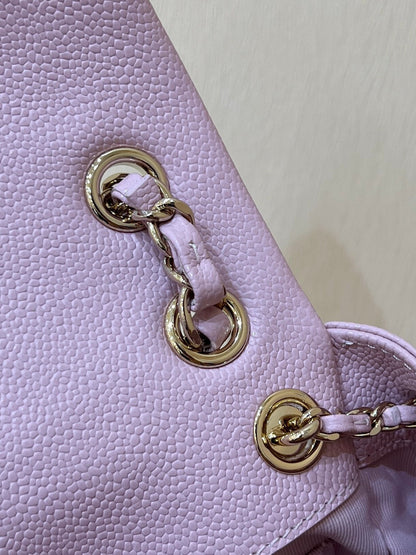 24a duma backpack purple caviar leather light gold hardware