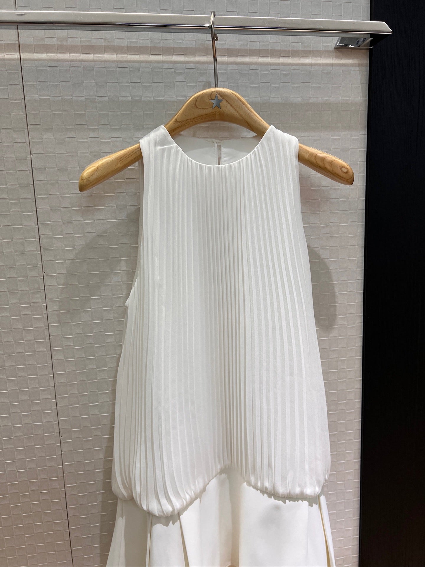 Loewe Sleeveless Vest Dress White Polyester