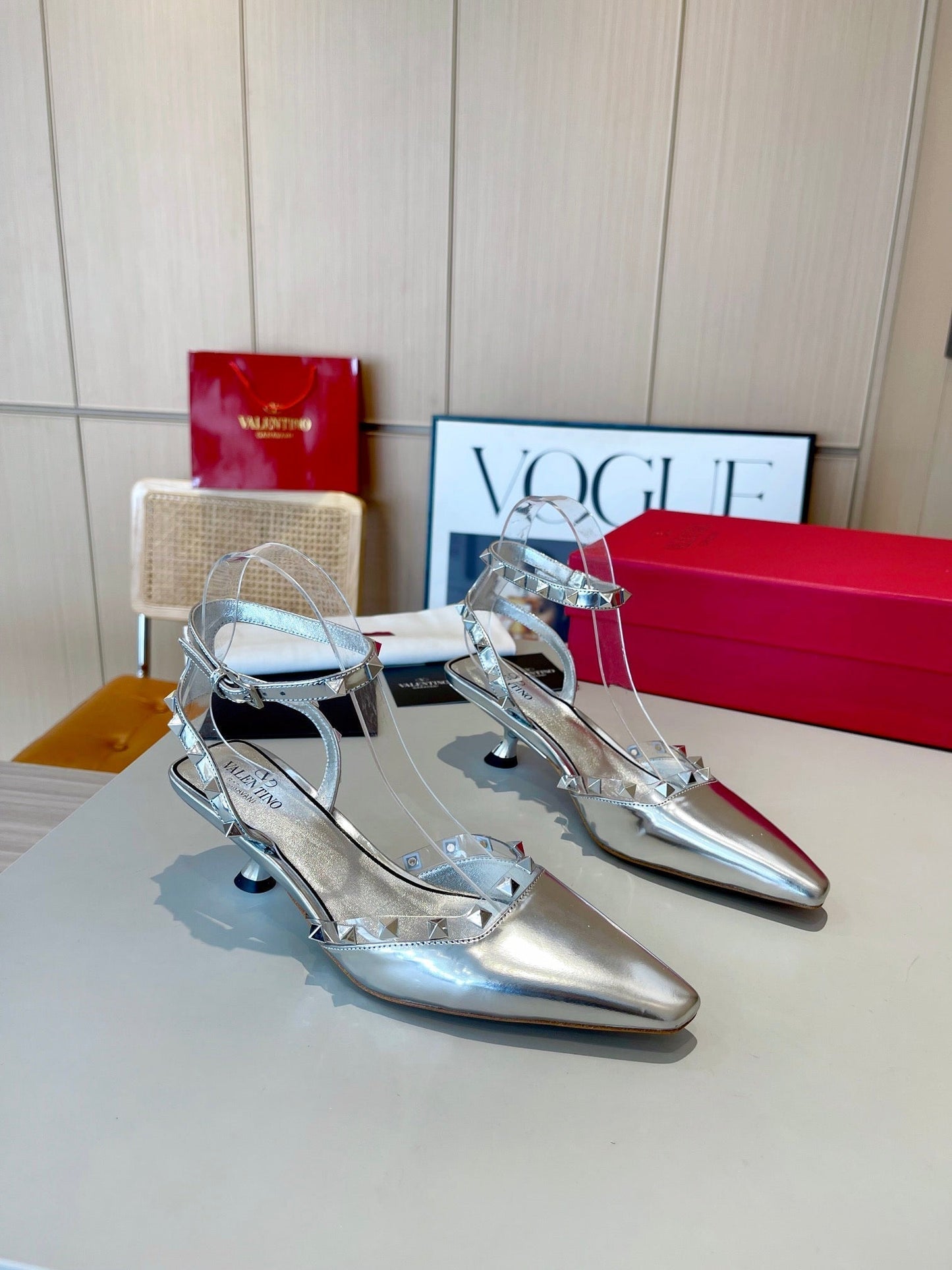 Valentino 25 Rockstud Couture 50mm Pumps Patent Leather