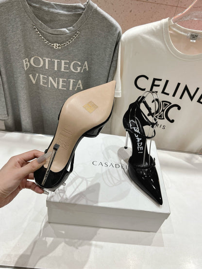 Casadei 25 Slingback 10.5cm Patent Calfskin