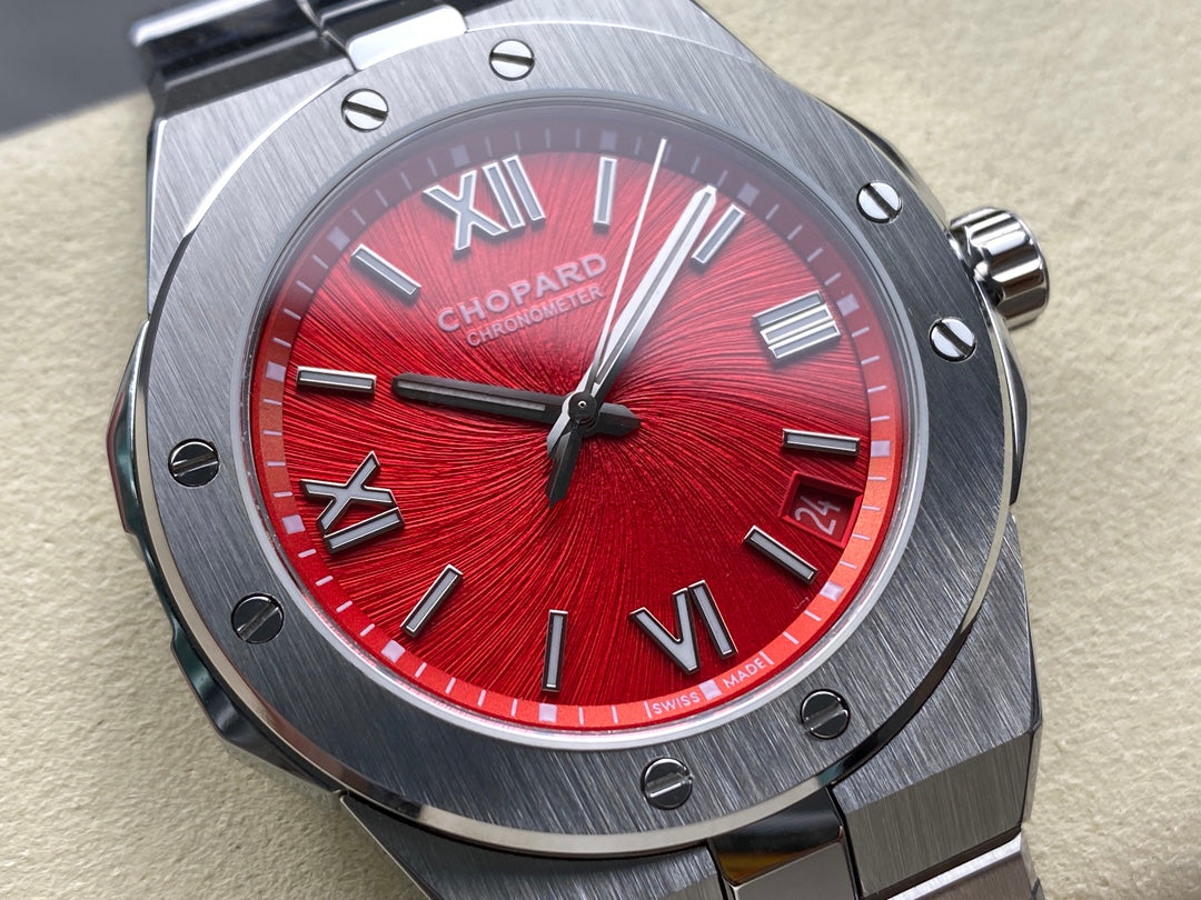 Alpine Eagle 41mm Silver Red Dial