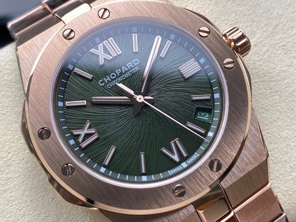 Alpine Eagle 41mm Pink Gold Green Dial