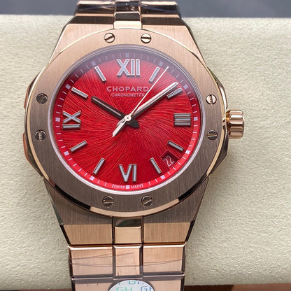 Alpine Eagle 41mm Pink Gold Red Dial