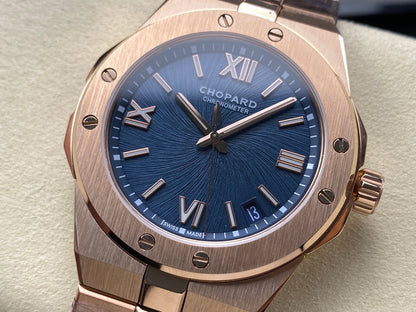 Alpine Eagle 41mm Pink Gold Blue Dial