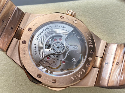 Alpine Eagle 41mm Pink Gold Blue Dial