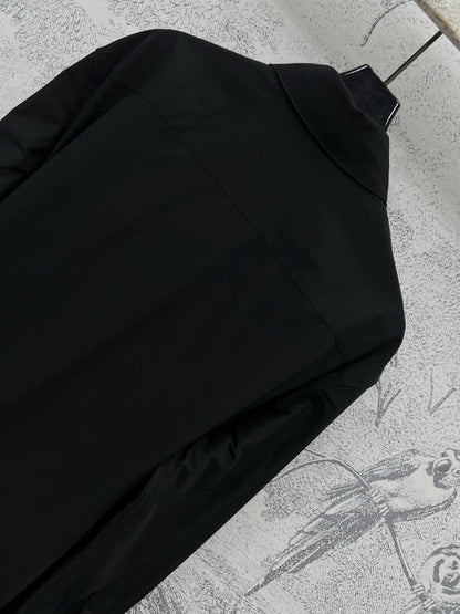 Loewe 25 Wrinkled Lace-up Shirt Black Cotton
