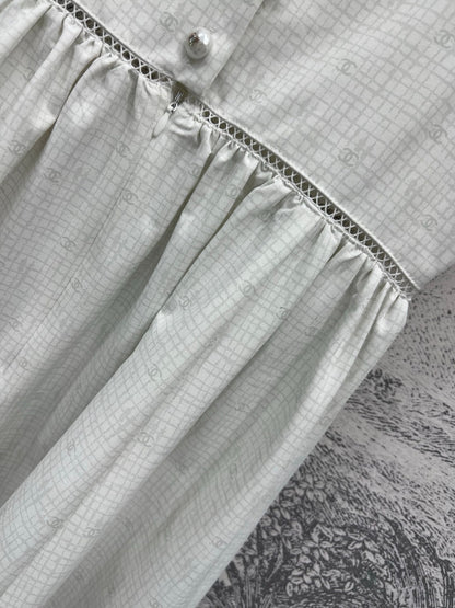 CC 25 Suspender Dress Ivory Cotton