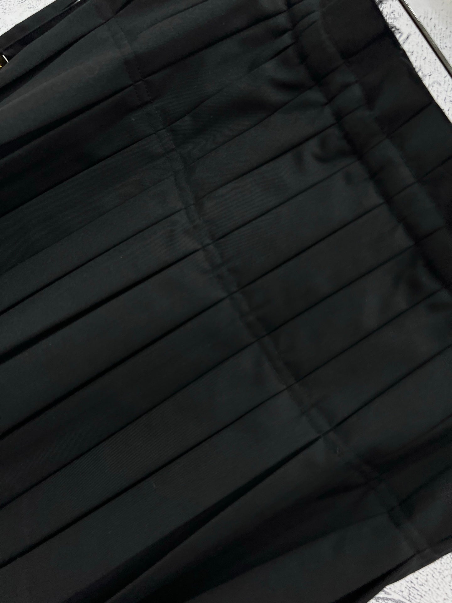 Loewe 25 Pleated Short Skirt Black Polyester Fiber
