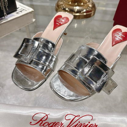 Belle Viv Mules Sliver Lambskin 334645