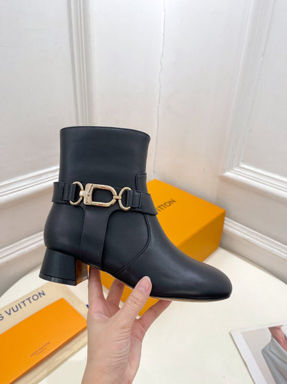 LV Ankle Boots 35mm Black Cowhide