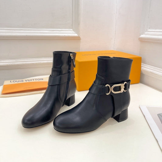 LV Ankle Boots 35mm Black Cowhide