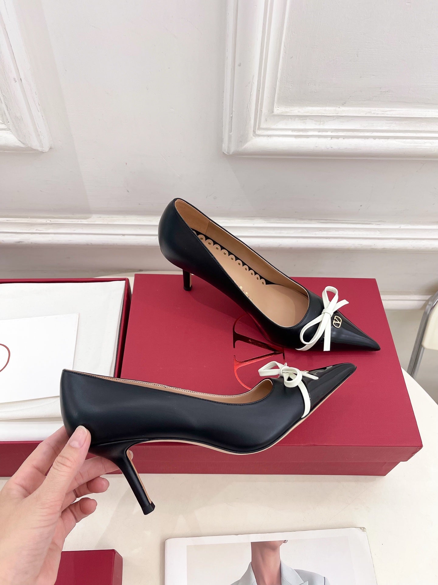VT 25 Bepointy Pump 8cm Black Lambskin 325520