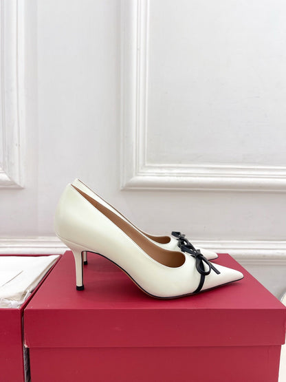 VT 25 Bepointy Pump 8cm White Lambskin 325521
