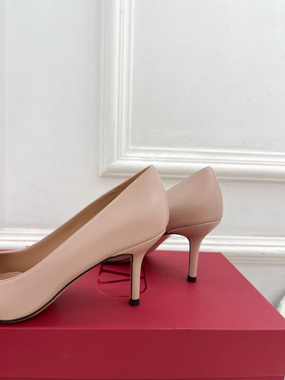 VT 25 Bepointy Pump 8cm Nude Pink Lambskin 325523