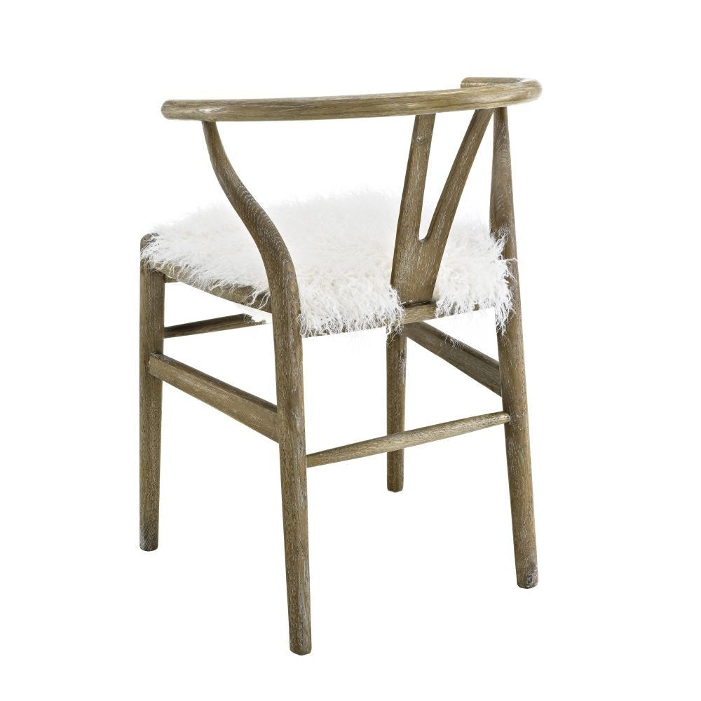 Linon Wishbone Chair Gray Wash