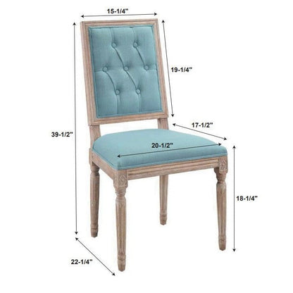 Linon Shiraz Tufted Square Back Dining Chair