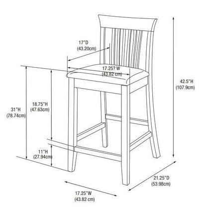 Linon James Bar Stool Jute