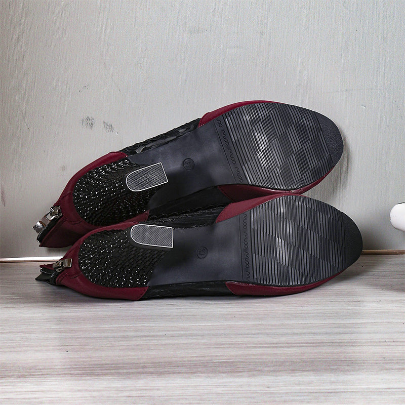 Noire Élégance Wildleder-Stiefeletten