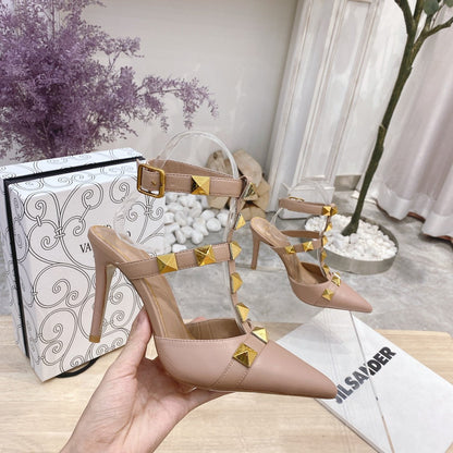 Valentino Rockstud Caged Pump 95mm Sheepskin 239531