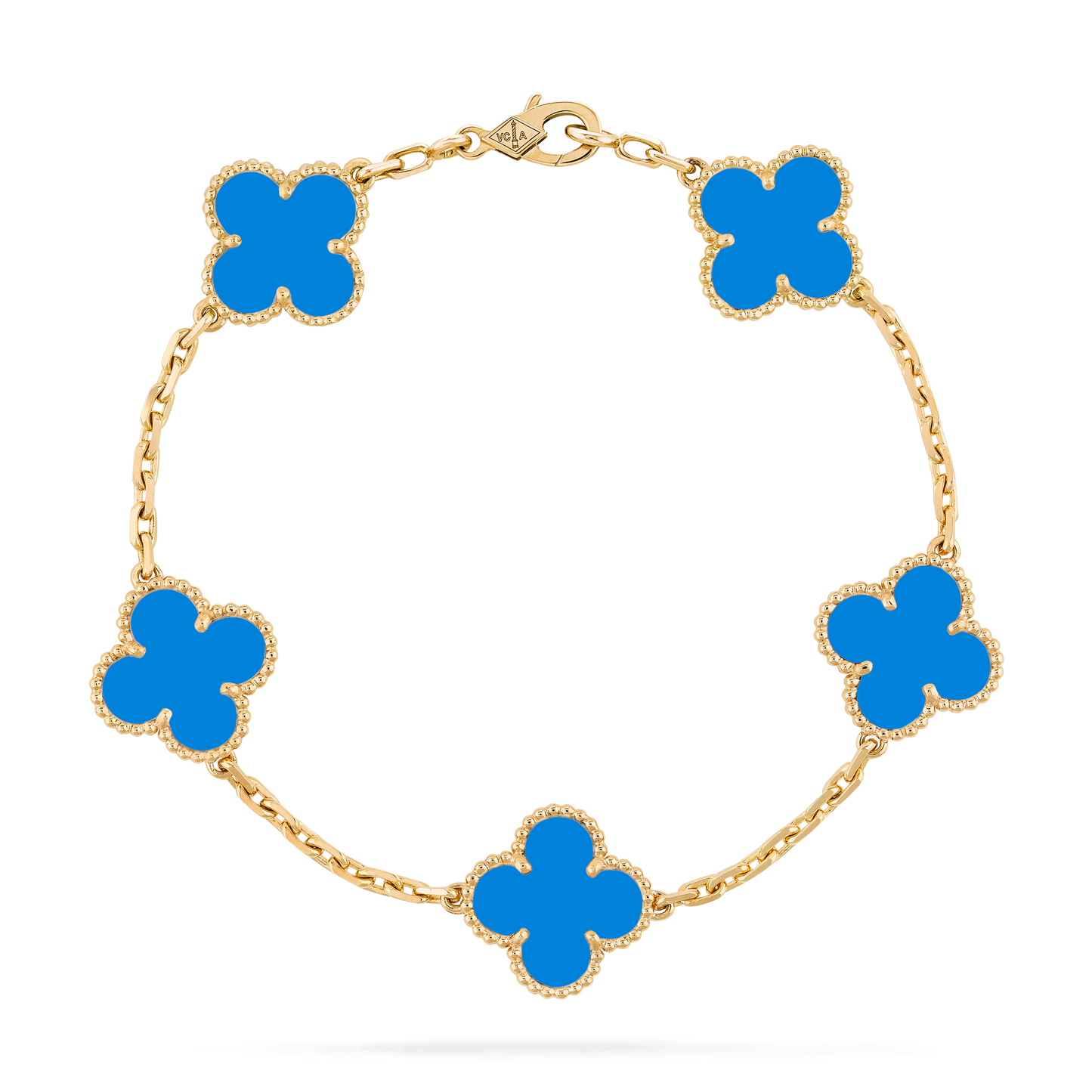 CLOVER AGATE GOLD BRACELET 5 MOTIFS