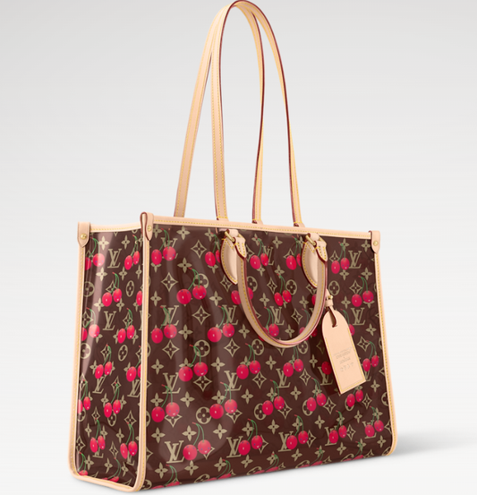 LV Monogram Cherry Pattern Bag Transparent Cowhide