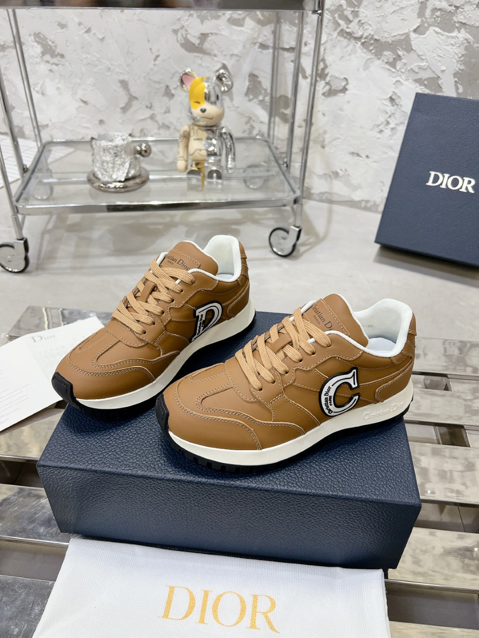C'est Dior Sneaker 35mm Brown Cowhide