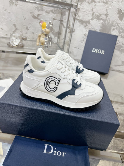 C'est Dior Sneaker 35mm White Mix Charcoal Blue Cowhide
